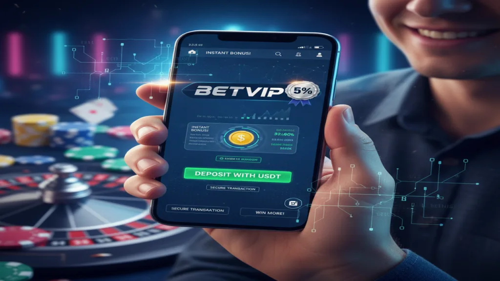 Thưởng nạp USDT nhận thêm 5% giá trị Betvip